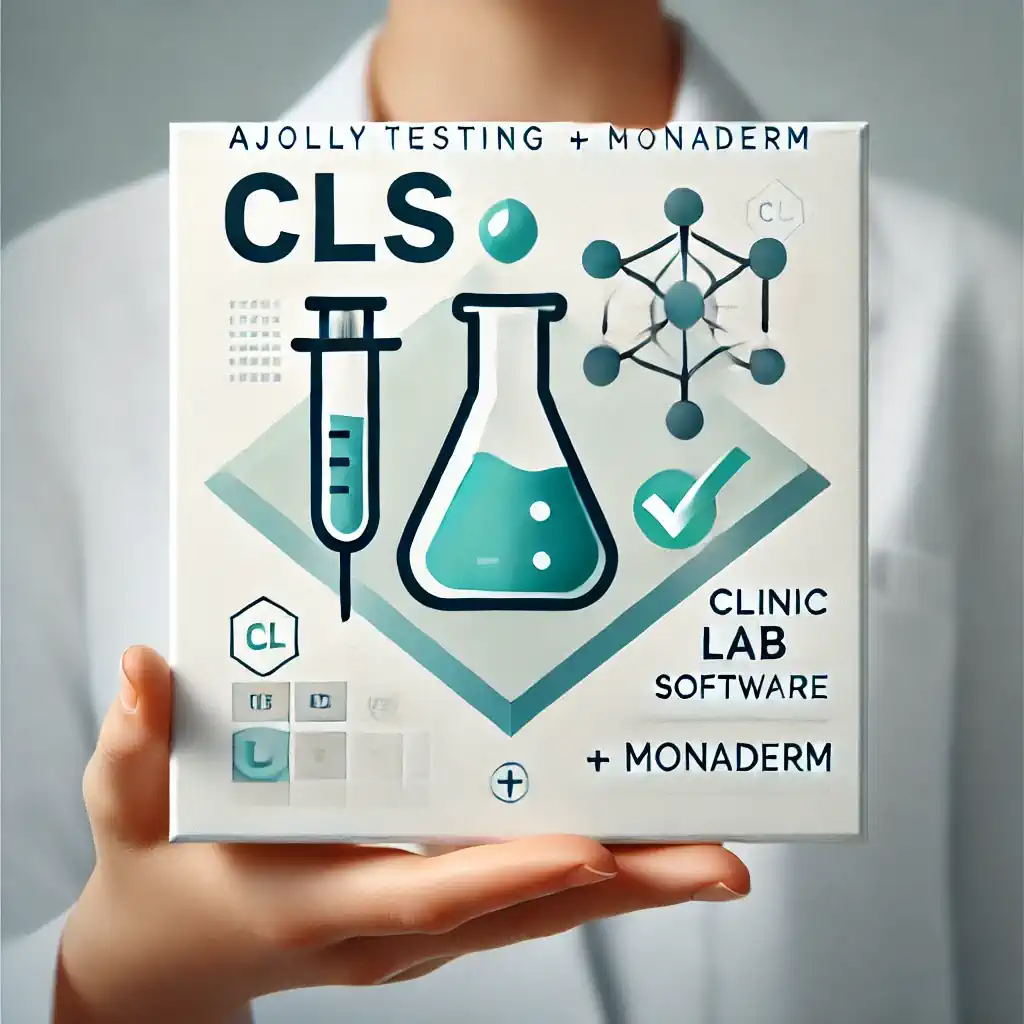 CLS (Clinic Lab Software) is a platform developed by AJOLLY Testing in partnership with Monaderm, designed to automate and manage clinical and laboratory data in experimental dermatology and cosmetology.